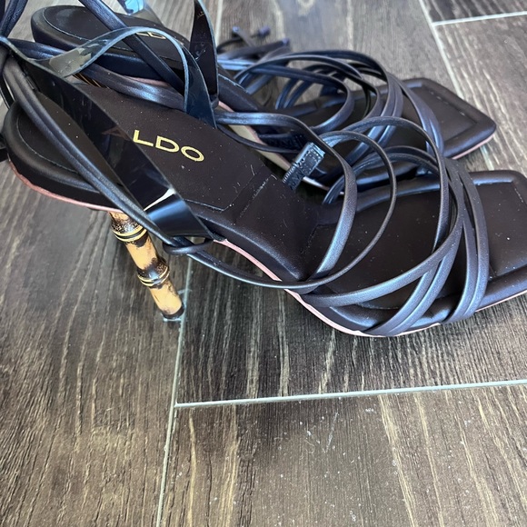 ALDO Bamboo burgundy heeled sandals - Picture 5 of 8